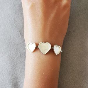 Tripple-heart-adjustable-slider-bracelet